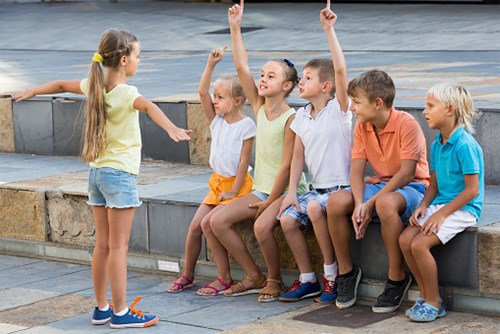 Children playing Charades