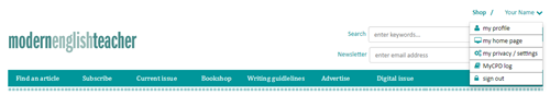 MyCPD tracker from Modern English Teacher |MET