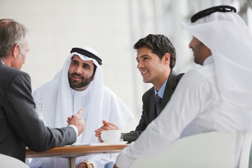 meeting between western men and arabic men