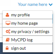 Personalised homepage