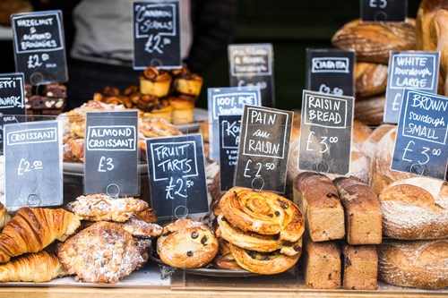 pastries in shop