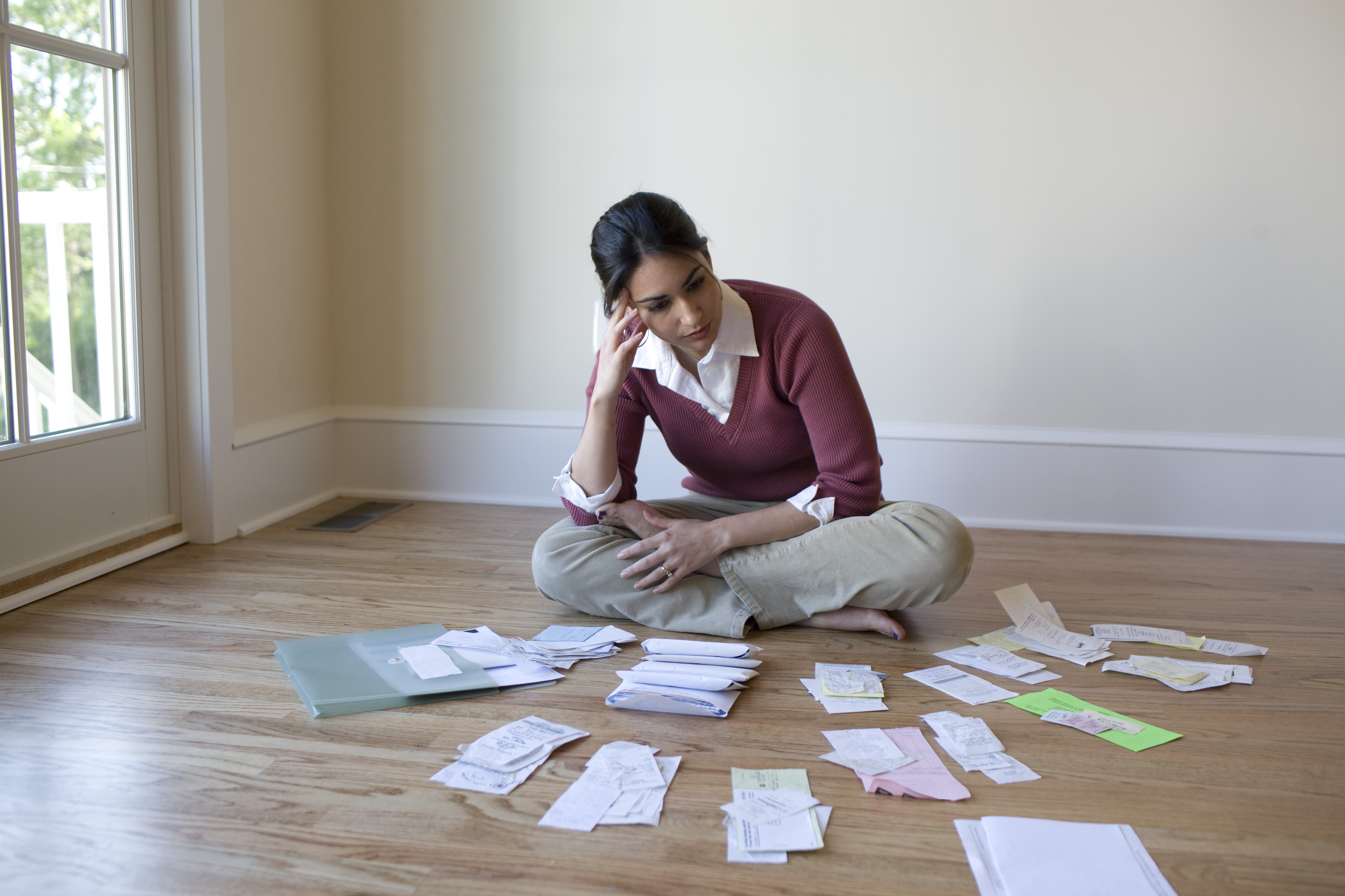 notes on the floor