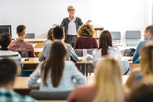 teacher and students in class