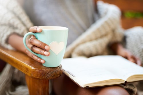 cup and a book